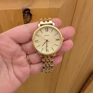 Fossil Gold Watch with Roman Numerals